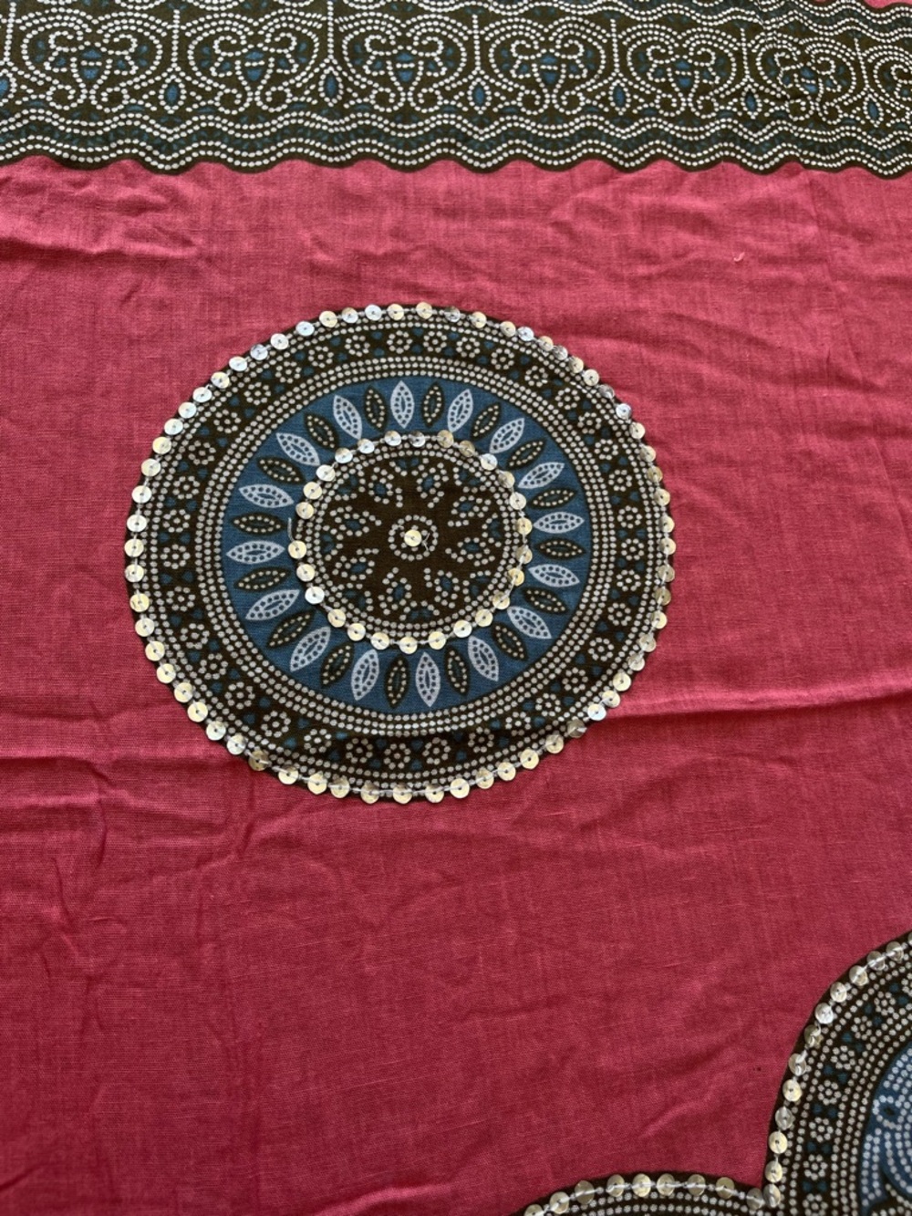 Pink Sequin Boho Scarf - Picture 5 of 8